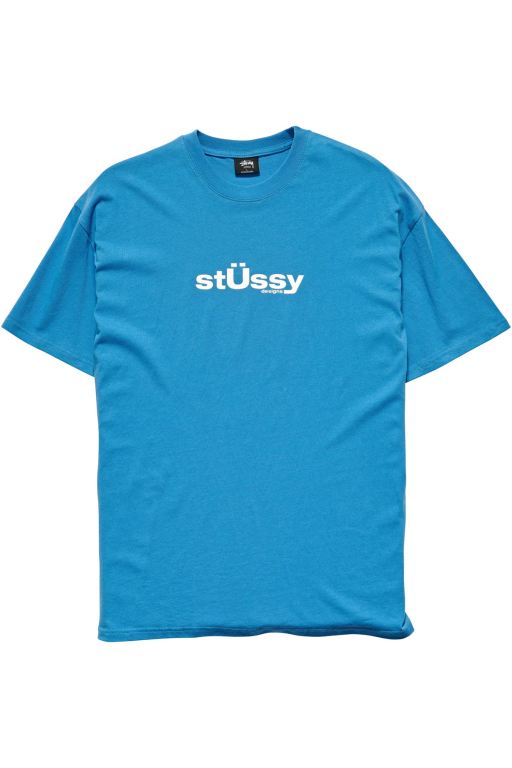 Stussy Mens Big U SS T Shirt Blue - FMJCK2061